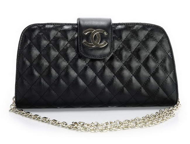 Fake Chanel Lambskin Leather Cluth Bag A30124 Black On Sale